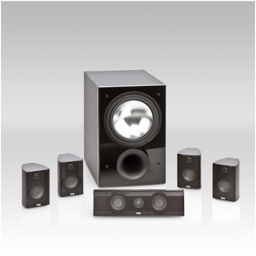Elac Cinema XL Set III 5.1 A/V-Laustsprechersystem mit Aktiv-Subwoofer Alu schwarz hochglanz