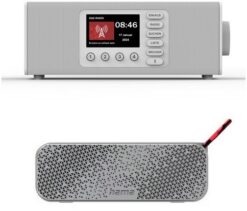 Hama DR2002BT+PowerBrick 2.0 Bundle weiß