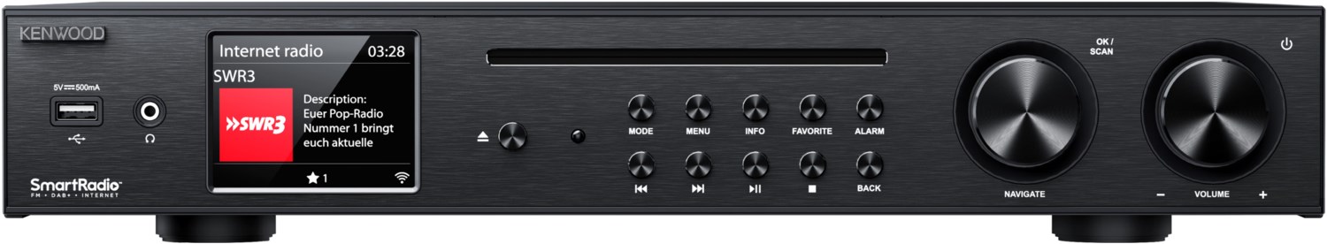 Kenwood KR-W8000SC-DB CD-Receiver mit Internetradio schwarz