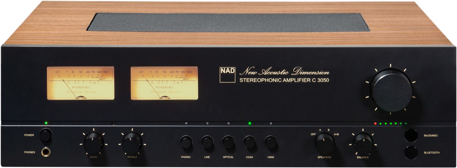 NAD C 3050 Vollverstärker schwarz/holz