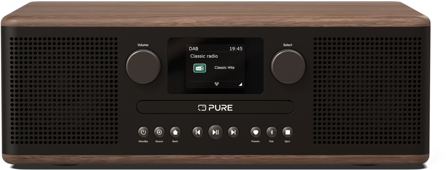 Pure Classic C-D6 CD/Radio-System coffee black/walnut