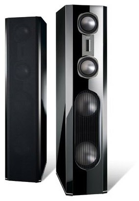 Quadral Aurum Vulkan 9 /Stück Stand-Lautsprecher schwarz pianofinish