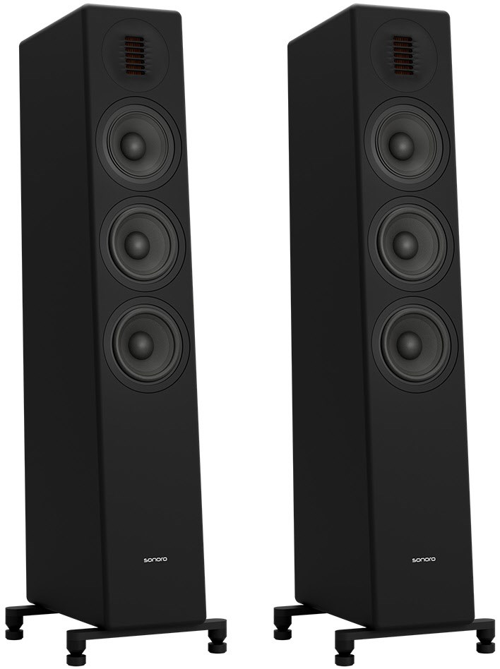 Sonoro Orchestra Shaped Signature /Paar Stand-Lautsprecher mattschwarz/schwarz