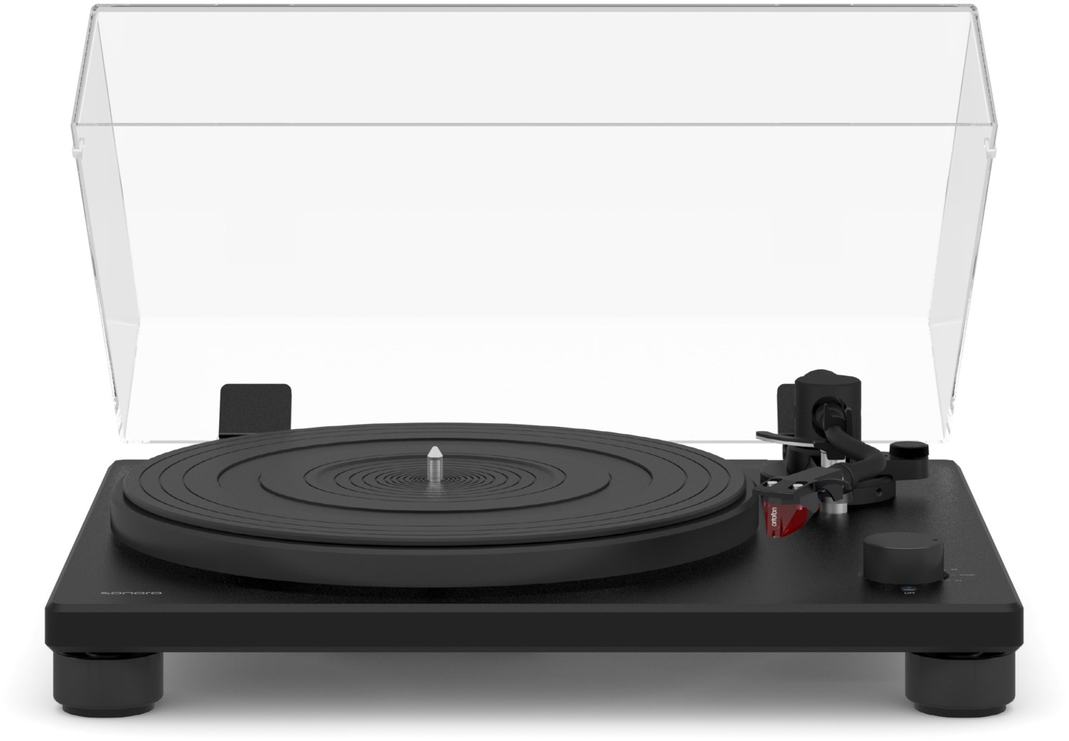 Sonoro Platinum Auto AES Plattenspieler mit Bluetooth & USB inkl. Ortofon 2M Red Tonabnehmer schwarz matt/schwarz