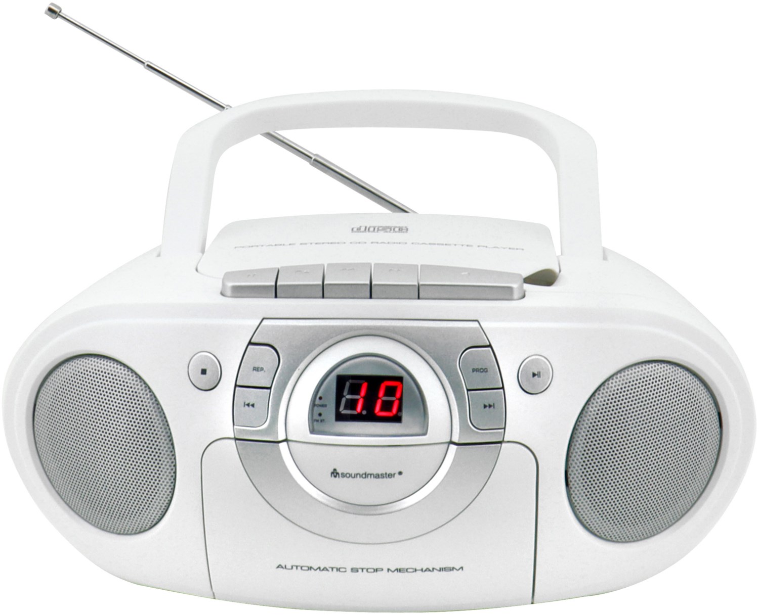 Soundmaster SCD5100WE Radio-Rekorder mit CD + Kassette weiß