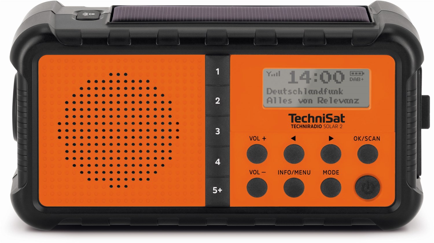Technisat TechniRadio Solar 2 Portables Radio schwarz/orange